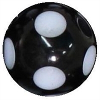 14mm Black Polka Dot Acrylic Bubblegum Bead