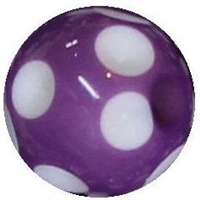 14mm Purple Polka Dot Acrylic Bubblegum Beads