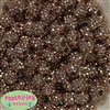 14mm Champagne Rhinestone Bubblegum Beads