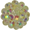 14mm Clear Rhinestone Bubblegum Beads