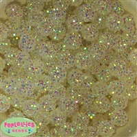 14mm Clear Rhinestone Bubblegum Beads Bulk