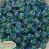 14mm Under the Sea Confetti Rhinestone Bubblegum Bead Bulk