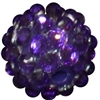 14mm Deep Purple Rhinestone Bubblegum Beads