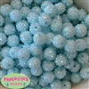 14mm Ice Mint Rhinestone Bubblegum Beads