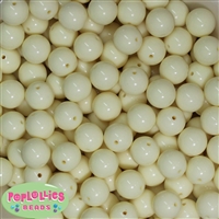 14mm Cream Acrylic Bubblegum Beads