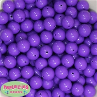 14mm Medium Purple Acrylic Bubblegum Beads