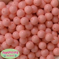 14mm Peach Acrylic Bubblegum Beads