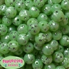 16mm Lime Bling Pearl Beads 20pc