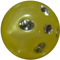 16mm Yellow Bling Pearl Bead