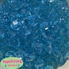 16mm Clear Cyan Blue Facet Beads 20pc