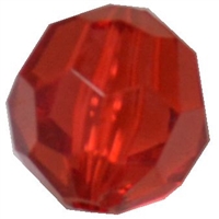 16mm Red Facet Acrylic Bubblegum Beads
