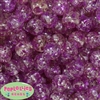 16mm Purple Clear Marble Style Acrylic Gumball Bead