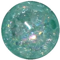 16mm Mint Crackle Acrylic Bubblegum Beads