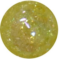 16mm Yellow Crackle Acrylic Bubblegum Beads