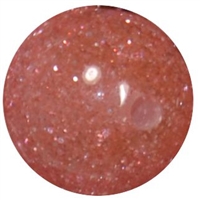16mm Clear Coral Glitter Acrylic Gumball Bead