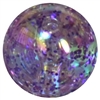 16mm Clear Lavender Glitter Acrylic Gumball Bead