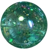 16mm Clear Turquoise Glitter Acrylic Gumball Bead