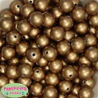 16mm Gold Matte Beads 20pc