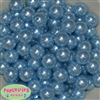 16mm baby blue faux pearl beads