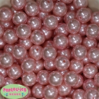 Bulk 16mm Baby Pink Pearl Beads 100pc