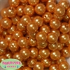 16mm Gold Faux Acrylic Pearl Bubblegum Beads Bulk