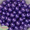 16mm Purple Faux Acrylic Pearl Bubblegum Beads Bulk