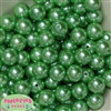 16mm Spring Green Faux Acrylic Pearl Bubblegum Beads