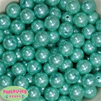 16mm Turquoise Faux Acrylic Pearl Bubblegum Beads