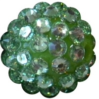 16mm Christmas Green Rhinestone Beads