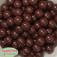 16mm Brown Acrylic Bubblegum Beads