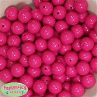 16mm Hot Pink Acrylic Bubblegum Beads Bulk