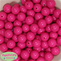 16mm Hot Pink  Acrylic Bubblegum Beads