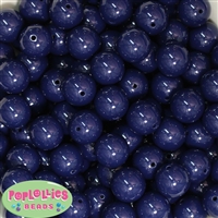 16mm Navy Blue Acrylic Bubblegum Beads