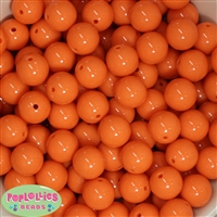 16mm Orange Acrylic Bubblegum Beads