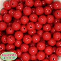16mm Red Acrylic Bubblegum Beads