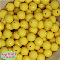 16mm Yellow Acrylic Bubblegum Beads