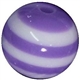 16mm Lavender Stripe Resin Bubblegum Beads