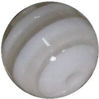 16mm White Stripe Resin Bubblegum Beads