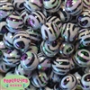 20mm Zebra Print Bubblegum Beads