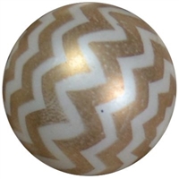 20mm Gold Chevron Bubblegum Bead