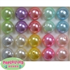 20mm Mix of Pastel Acrylic Pearl Bubblegum Beads