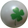 20mm Shamrock Print Solid Bubblegum Bead