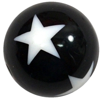 20mm Black Star Acrylic Bubblegum Beads