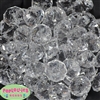 22mm Clear Abacus Bubblegum Beads