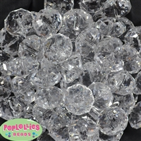 22mm Clear Abacus Bubblegum Beads
