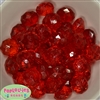 22mm Clear Red Abacus Bubblegum Beads