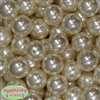 24mm Cream Faux Pearl Bubblegum Beads