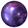 24mm Dark Purple Faux Pearl Bubblegum Beads