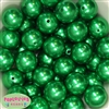 24mm Green Faux Pearl Bubblegum Beads