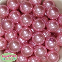 24mm Pink Faux Pearl Bubblegum Beads